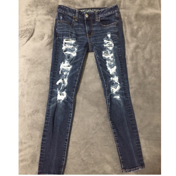 American Eagle Outfitters Pants - American Eagle Size 4 Ripped Jegging women’s jeans